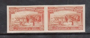 Canada #102a XF Mint Imperforate Pair **With Certificate**