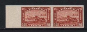 Canada #175a XF/NH Imperforate Pair